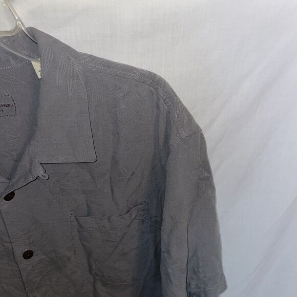 Tommy Bahama Men’s Camp Shirt Size XL Gray Silk Beach Cruise Island - Picture 4 of 12